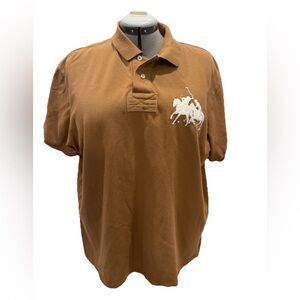 Ralph Lauren Polo Shirt Men's XXL Big Pony White Embroidery Dual Match Logo
